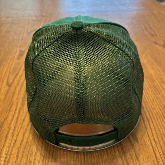 Green‎ Trucker Hat Adult Mesh Back Foam Front Flat Brim RAN Brand. Plain Green - Picture 3 of 6